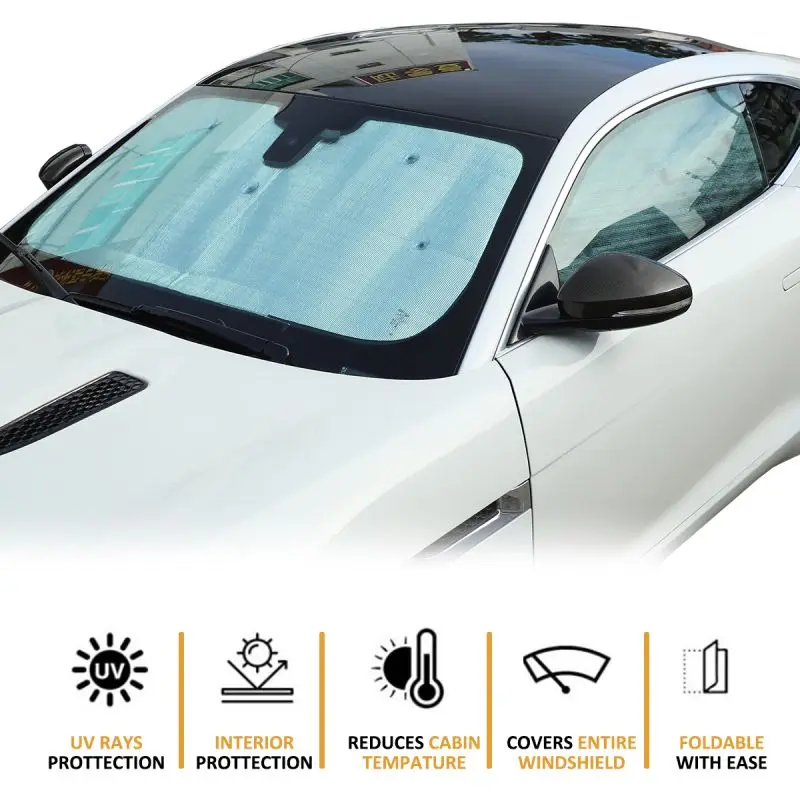 Aluminum Foil Vapor Foam Car Full Window Glass Sunvisor Kit Winshield UV Sun Heat Proof Trim For Jaguar F-TYPE  2013-2022