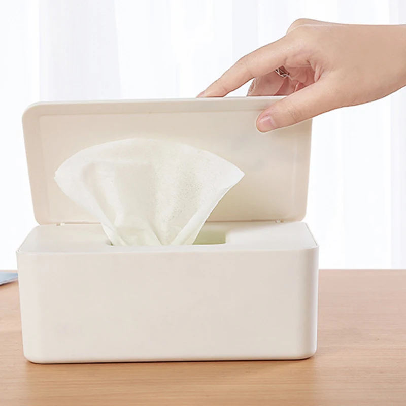 

Wet Tissue Box Desktop Seal Baby Wipes Paper Storage Box Household Plastic Dust-proof With Lid Tissue Box For Home Office Decor