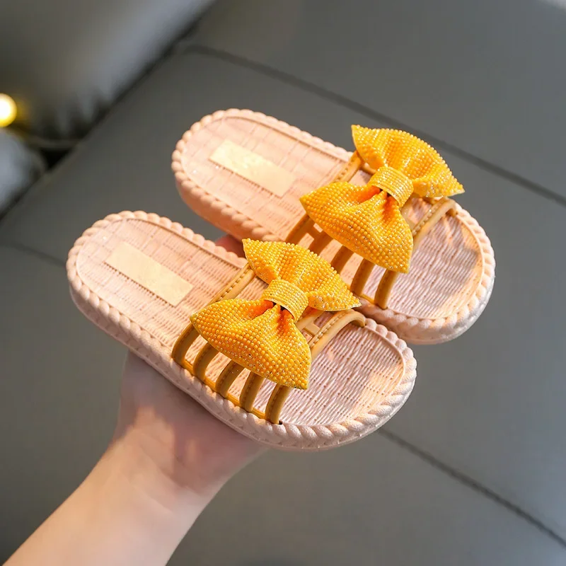 

Girls' Slippers Home Lovely Bow Princess Children's Sandals Summer Flip-flop Baby Beach Shoes Toddler Shoes House Slippers