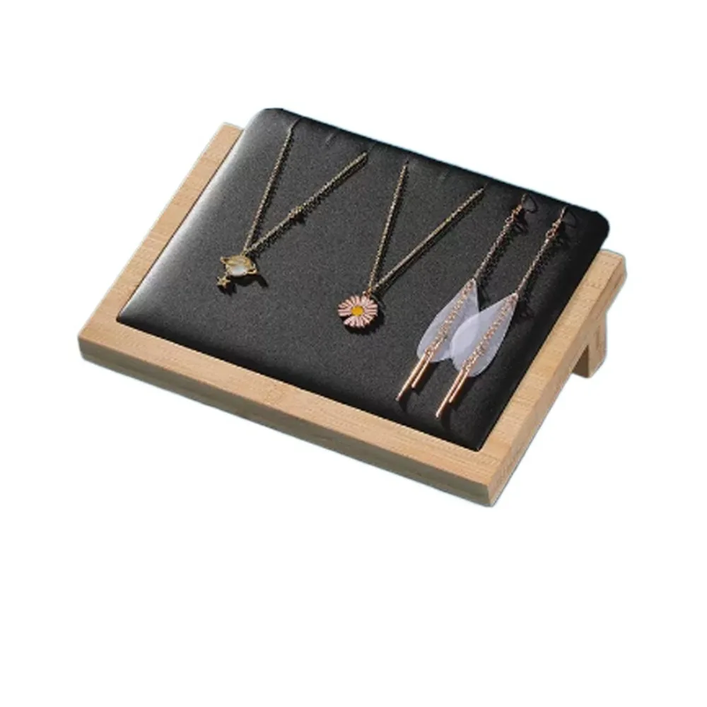 

New Beveled Necklaces Display Atand Wooden Portable Jewelry Collection Rack Photography Props Pendant Display