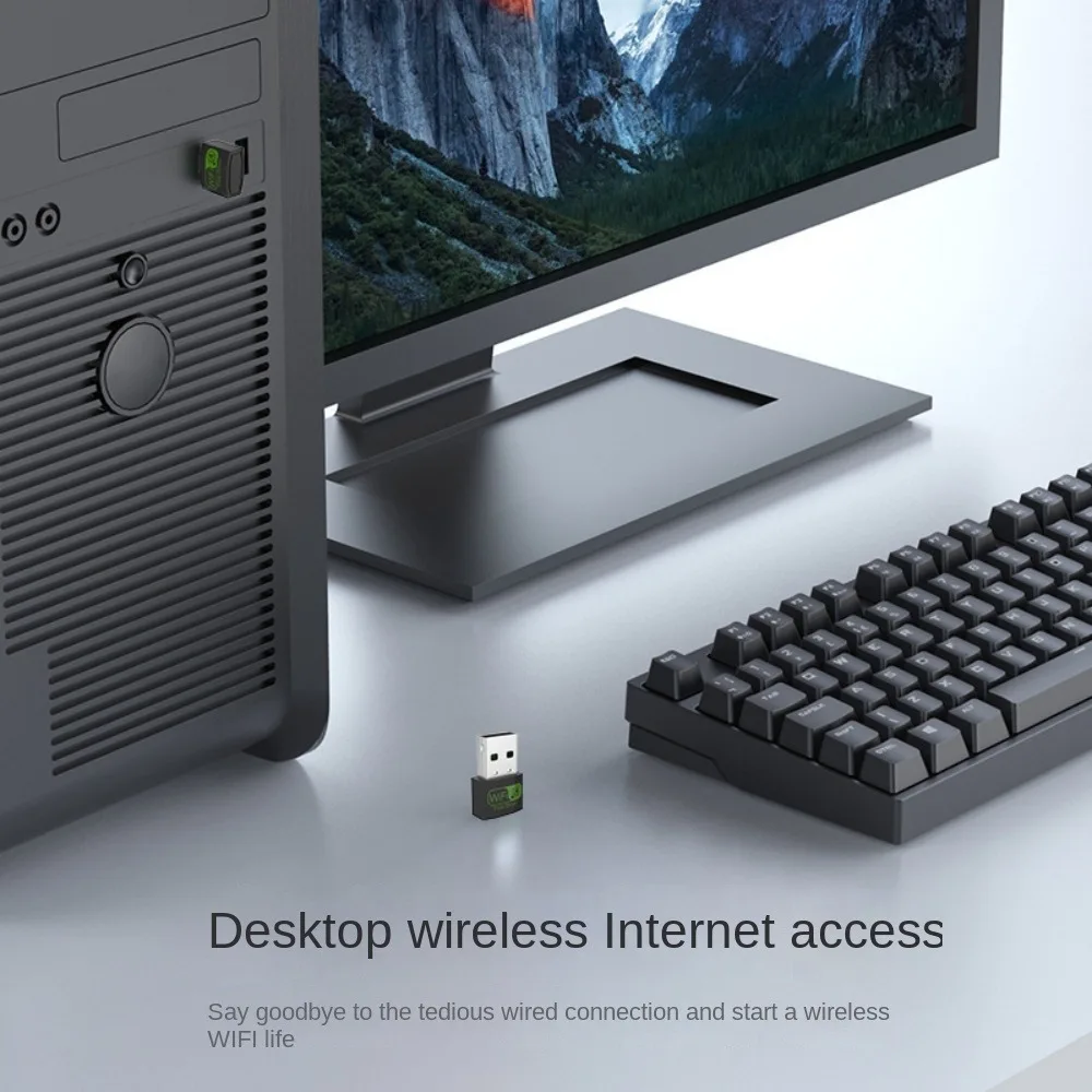 

WiFi LAN Adapter Driver Free Mini USB Network Card WiFi Receiver 150Mbps Wireless High Speed for Computer/Phone