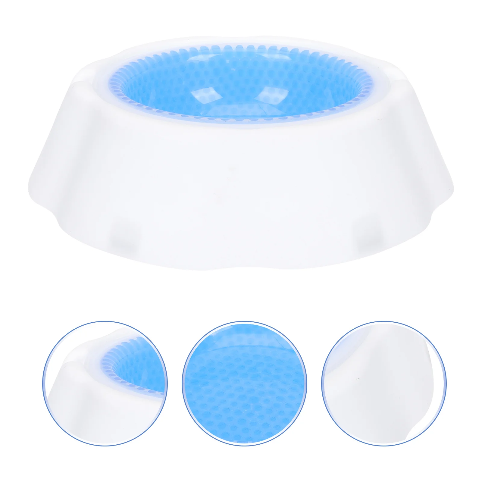 

Pet Cooling Bowl for Cats and Dogs with Condensate Beads Design Keeps Food Water Fresh Summer Use Frosty Ceramic Feeding Bowl