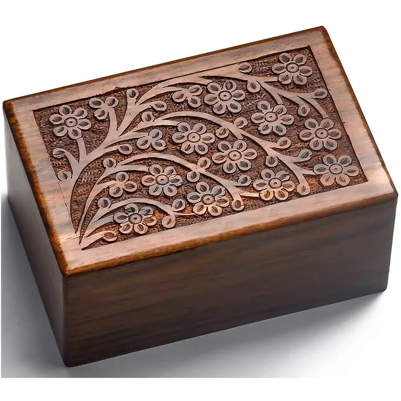 Wooden Cremation Box Urn for Pet Personalized Handmade Memorial Ashes Box Wholesale Price Durable Exquisite Luxury Engraved