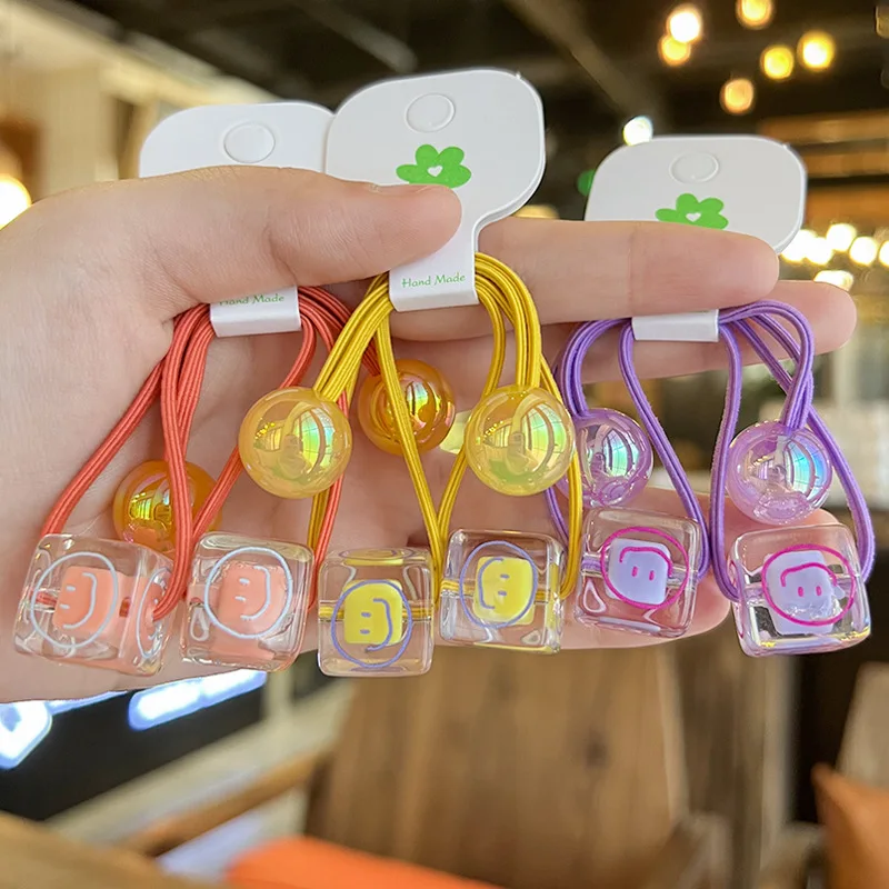 

Хит продаж: Эластичные резинки для волос в форме куба (1 шт.) – милые корейские аксессуары для девочек и детей