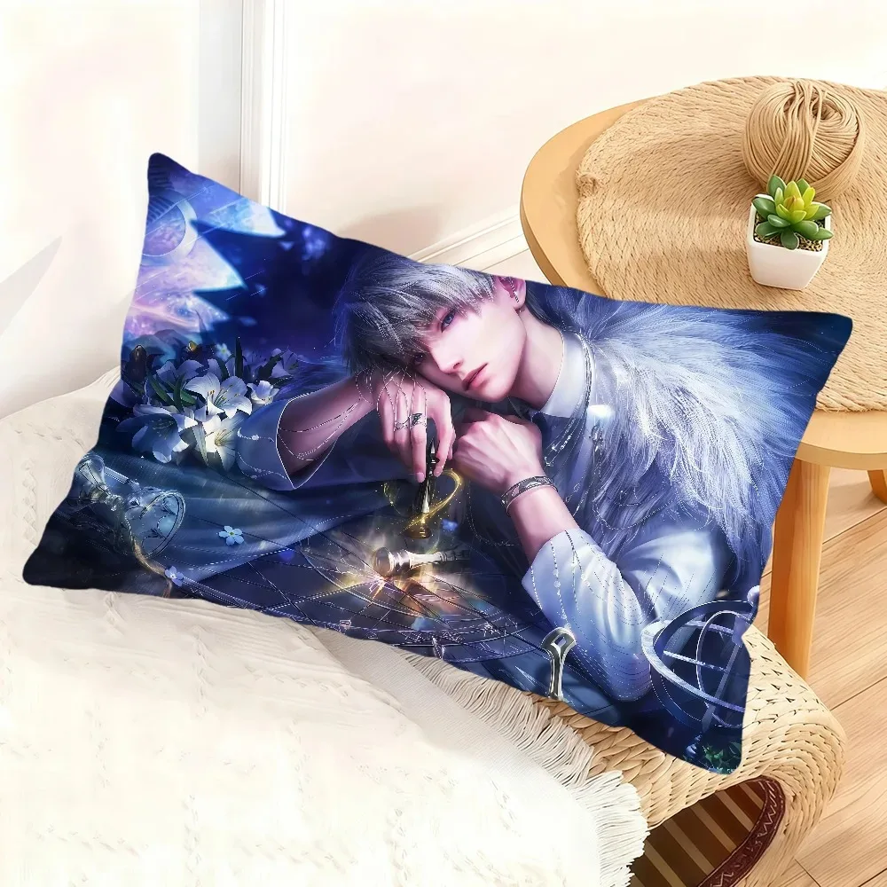 LOVE AND DEEPSPACE ZAYNE SYLUS XAVIER CALEB RECTANGLE PILLOWCOVER HOME SOFA LIVING ROOM BEDSIDE BEDSIDE HOGAR PILLOWCASE GIFT