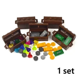 Toy Cash Dollar Bill City Gold Silver Money Coins Mini Building Block Brick DIY Accessories MOC Building Block 3069 Kids Toys