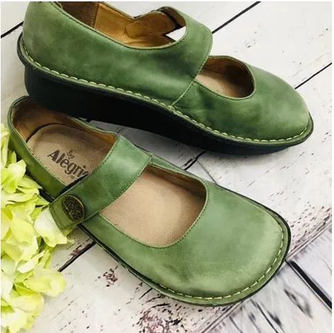 Women's Customized Medieval Retro Mary Jane Shoes Solid Suede Round Head Low Heel Shoes Spring Autumn Female Casual Flats Shoes