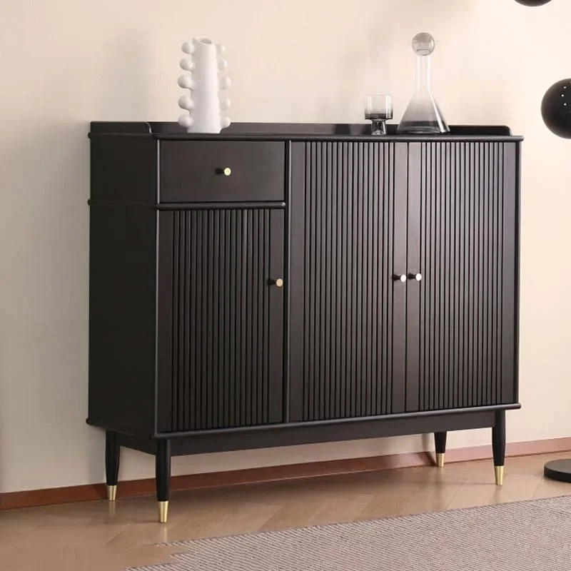 

Large Black Design Shoe Cabinet Strong Vertical Space Saving Storage Shoe Rack Wooden Luxury Range Chaussure Home Furniture