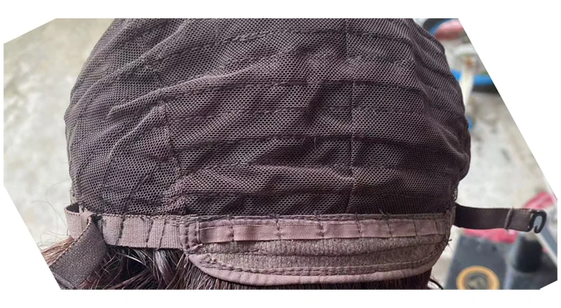 آلية شعر مستعار قصير مجعد شعر بشري واقعي وقابل للتنفس للنساء في منتصف العمر وكبار السن ملابس يومية بلونين