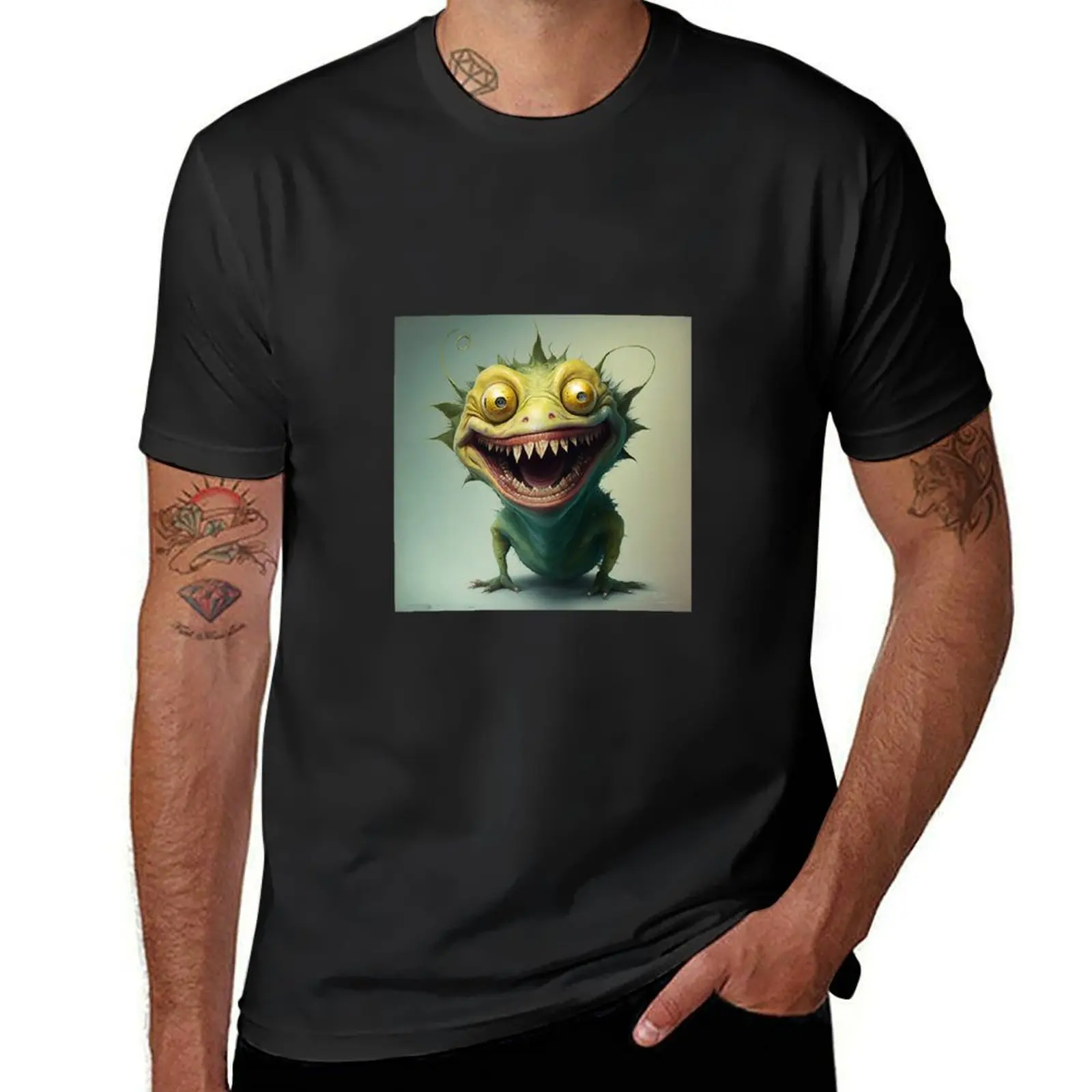 Salamander Ghoulie T-Shirt tees korean fashion sports fans mens t shirt