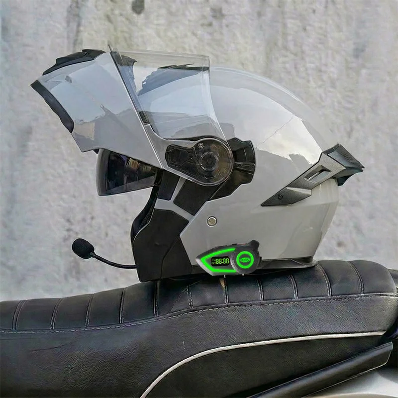 

Factory Wholesale Dual Lens Motorcycle Open Face Helmet with Blue Tooth All Season ABS Material Motorcycle AD Helmets Custom