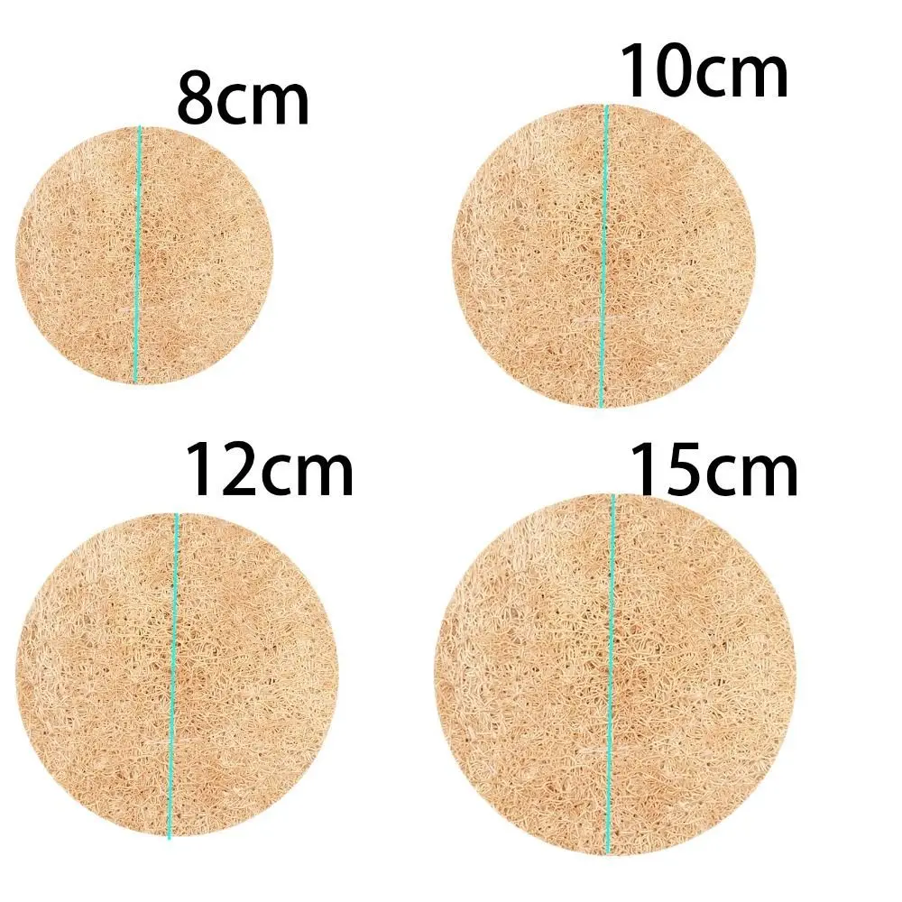 Kung Fu TeaSet Round Tea Cup Mat Loofah Fibre Double sided Teapot Pad Retro Chinese Loofah Mat Teapot