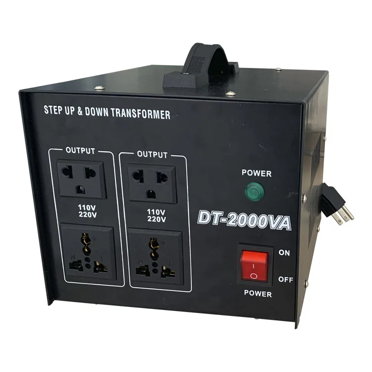 Factory direct DT2000VA 220V to 110V 110V to 220V Step Up Step Down Transformer Voltage Converter