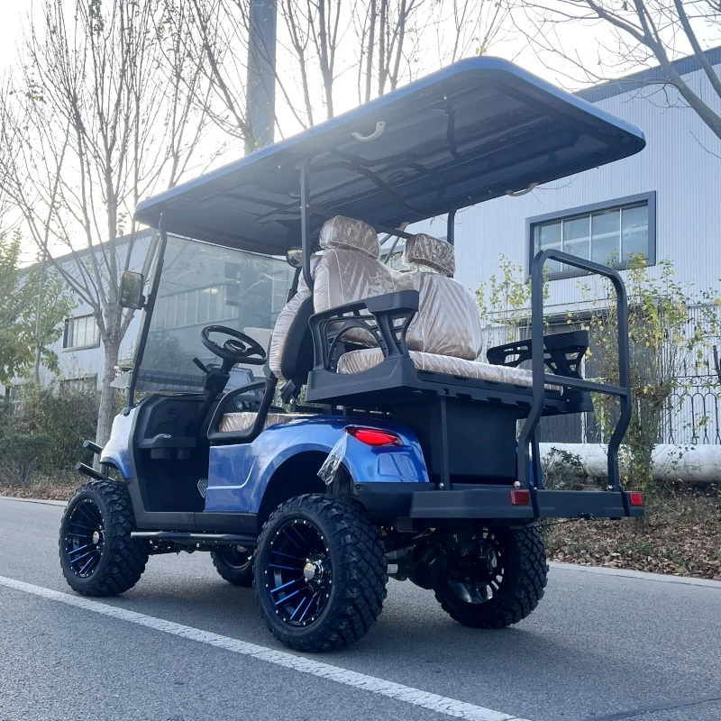 High Quality 4 6 Seater Electric Golf Cart 4000W 5000W Off-Road Scooter Folding Seat Customized Travel 4 Wheel Electric Cart