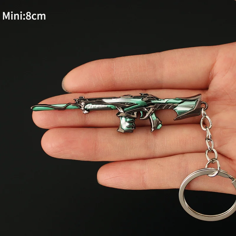 Valorant keychain Fegyver manöken Visszajáró lélek Pusztítás 8cm Fém pisztoly toys Szólam Periféria Keverés kiegészítők Medál ajándékok számára fiúknak