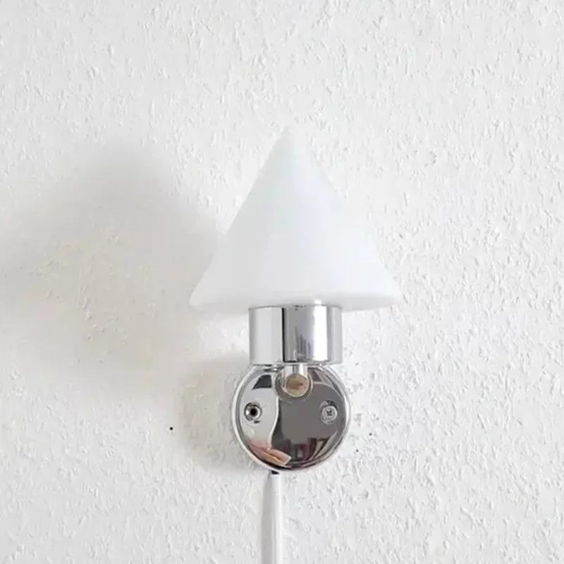 

SANDYHA Nordic Modern Glass Small Wall Lamps Minimalist Night Light for Home Decor Living Bedroom Study Bedside LED Lighting