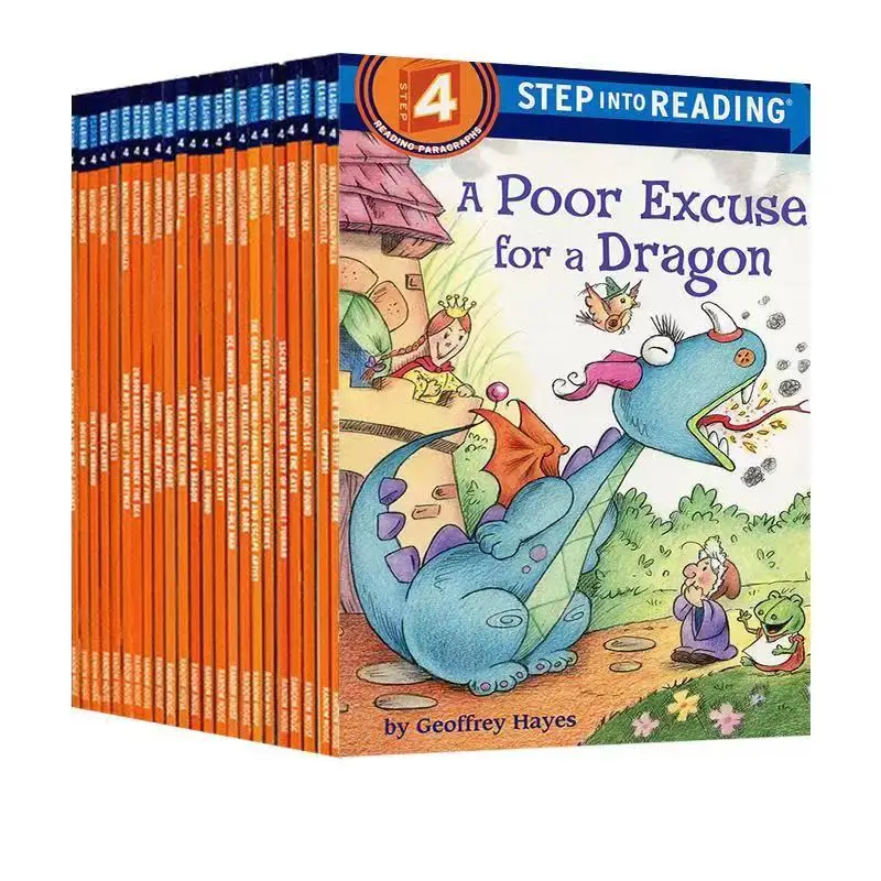 27 volumes《step do reading4》langdon graded čtení dětské anglický učení malba děj knih vzdělávací booklets