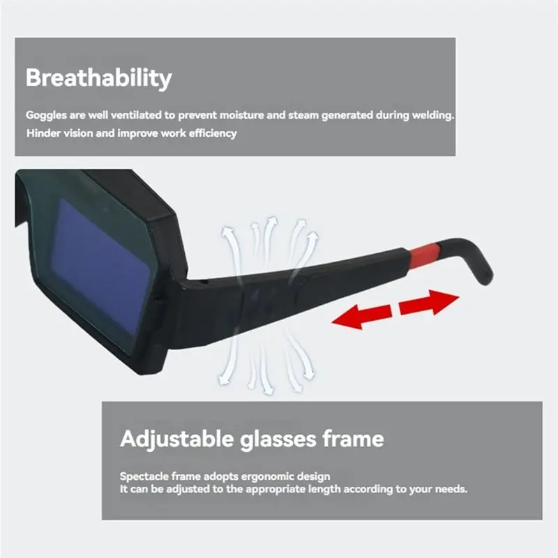 AEE2-Auto-Dimming Welding Goggles With Replaceable Lithium Battery Welding Glasses For TIG MIG Arc Plasma Cutting