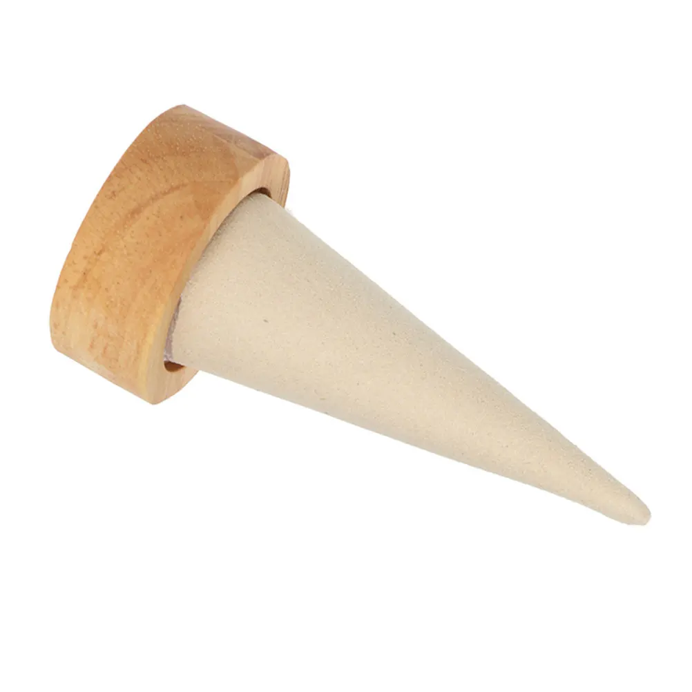 

Стильный деревянный держатель для колец в форме конуса, минималистичный органайзер для украшений, для демонстрации на туалетном столике, витрине магазина или для домашнего декора.