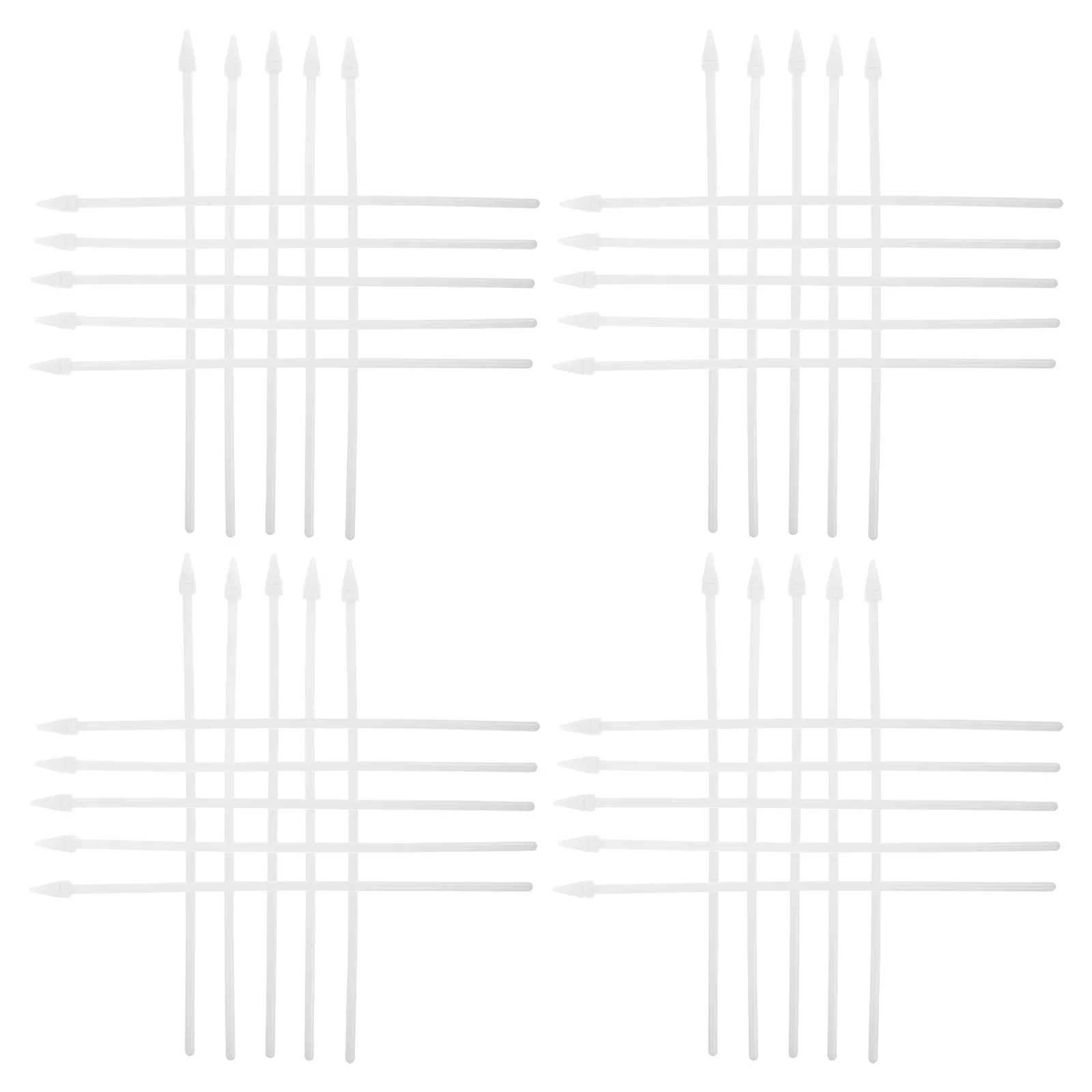 

100Pcs Handheld Plastic Flag Pole Durable White Mini Flag Rods for Praise Dance Worship Flags DIY Crafts Outdoor Events