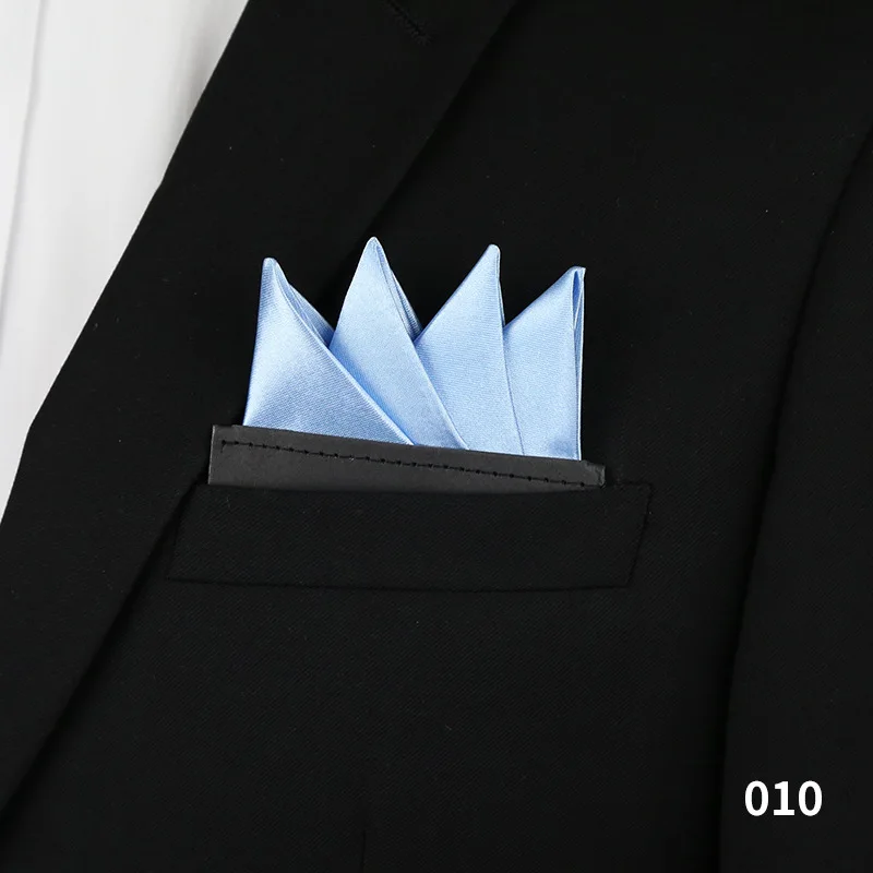 Herren Taschenhandtuch Business Accessoires Anzug Hochzeit Bräutigam Einfarbig Quadratisches Handtuch Taschentuch Brust – Detail 18