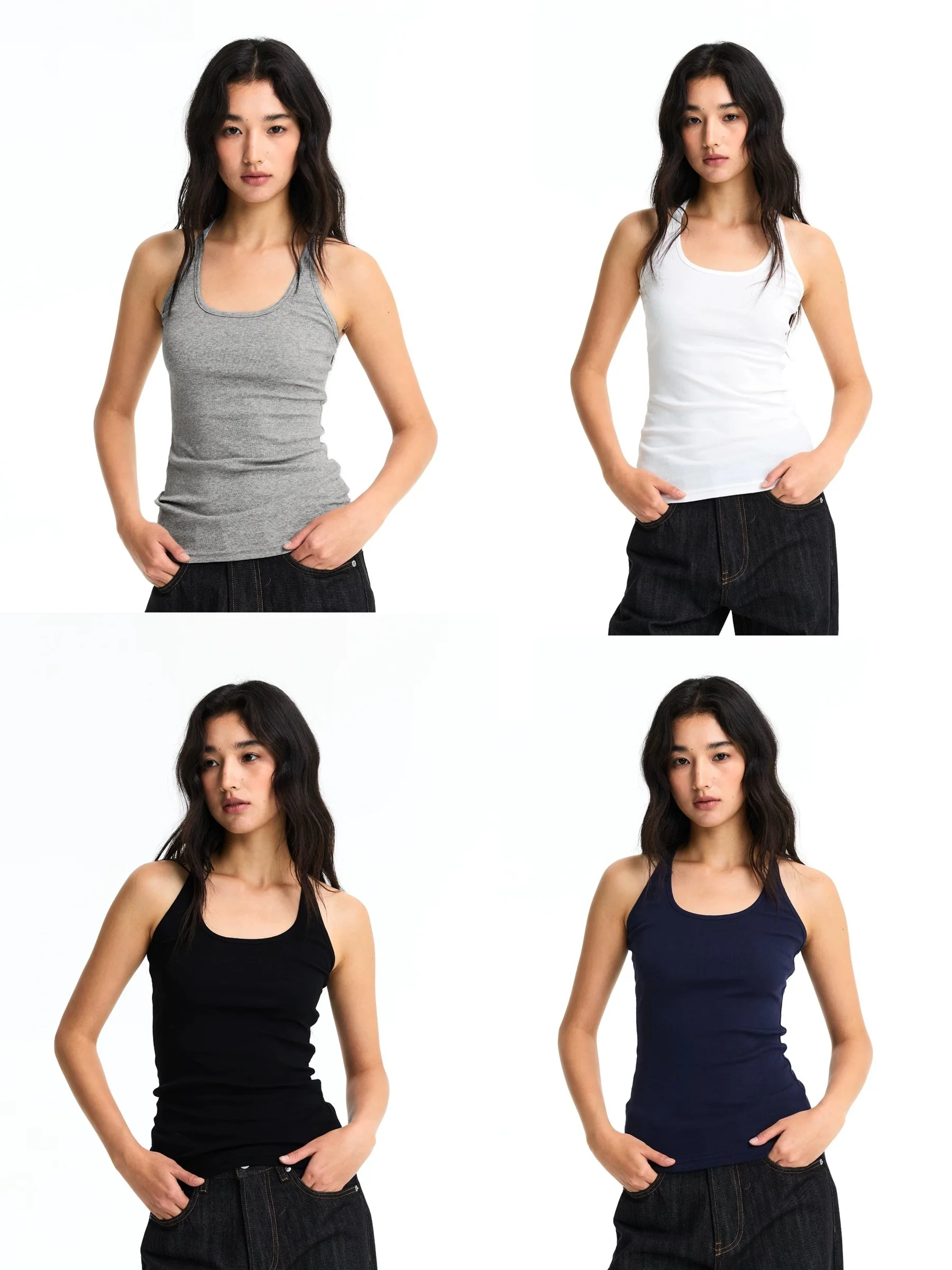

Women's 95 Cotton Workwear Tank Top Summer Sleeveless Strap Design Slim Fit Innerwear Outerwear Casual Comfortable Vest