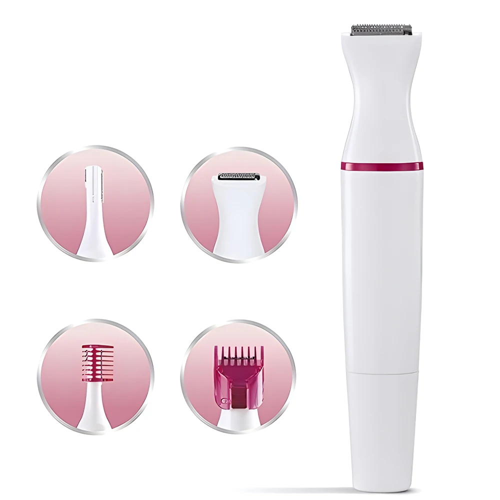 Women Hair Removal 5 in 1 Multifunction Electric Shaving Female Shaving Machine Mini Shaver Trimmer Razor for Eyebrow Underarm