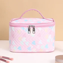 Multifunctional sewing heart makeup bag Convenient portable folding storage and toiletry bag