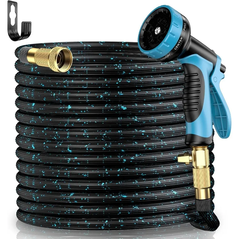 50ft Expandable Garden Hose With10-Pattern Spray Nozzle,Water Hose Lightweight No-Kink Leak-Proof,Flexible Water Hose