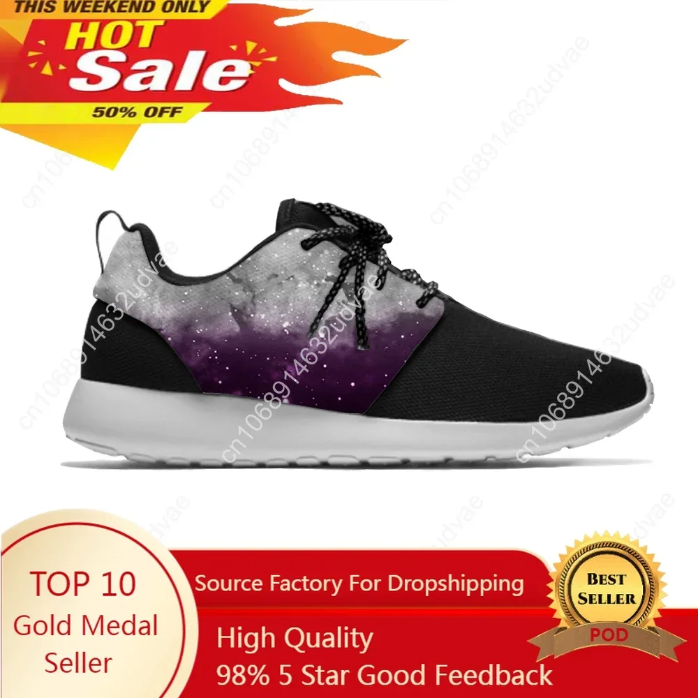 

Asexual Pride Flag Personality Funny Cool Classic Sport Running Shoes Casual Breathable Lightweight 3D Print Men Women Sneakers