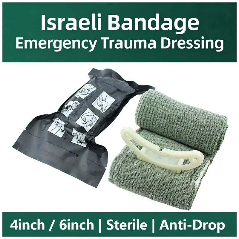 for Outdoor 4/6inch Medical Trauma Kit Emergency First Aid Israeli Bandage
