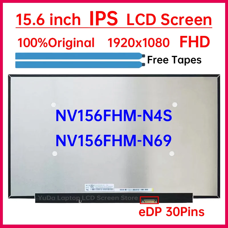 

15.6" IPS Laptop LCD Screen NV156FHM-N69 NV156FHM-N4S For Lenovo Xiaoxin AIR 15 ARE ALC ITL IIL Display Matrix Panel eDP 30 Pins