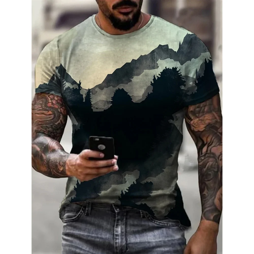 

Men's T-Shirt Summer Tshirt Casual Short Sleeved Top O Neck T Shirt Loose Micro Elasticity Retro Fashion Breathable Men Clothing