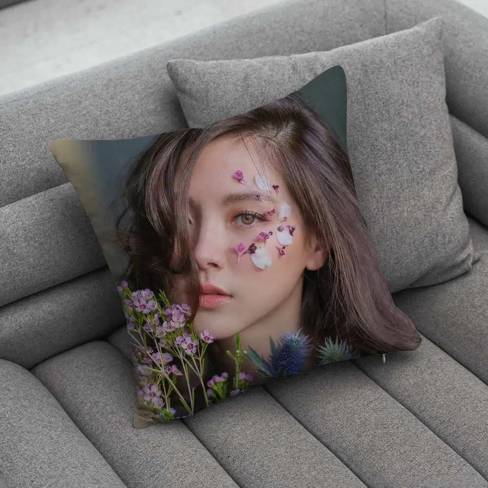 B-Baifern A-Actor Pimchanok Pillow Case For Home Bedroom Car Office Decoration Living Room Sofa Cushion Cover Suitable