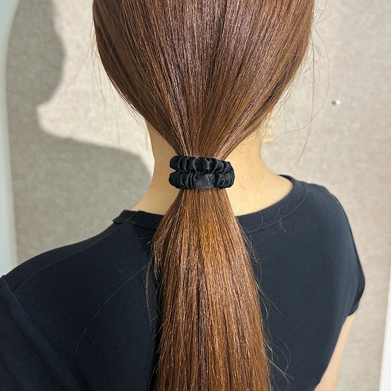 

Набор из 3 шелковых резинок для волос (1 см, 100% натуральный шелк) для женщин и девочек