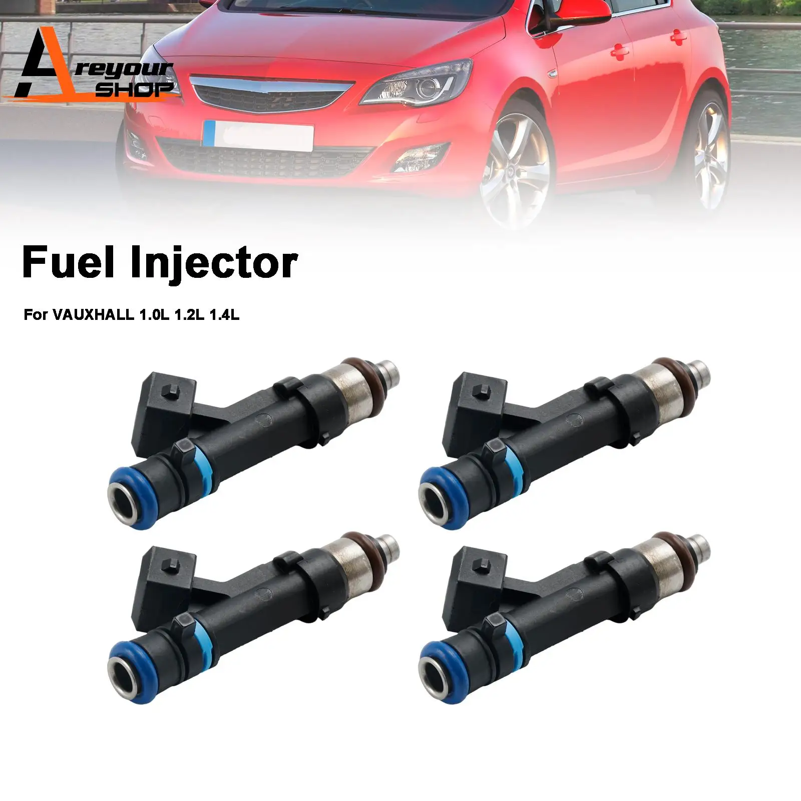 4PCS PETROL ENGINE FUEL INJECTOR 24420543 fIT FOR VAUXHALL 1.0 1.2 1.4 0280158181