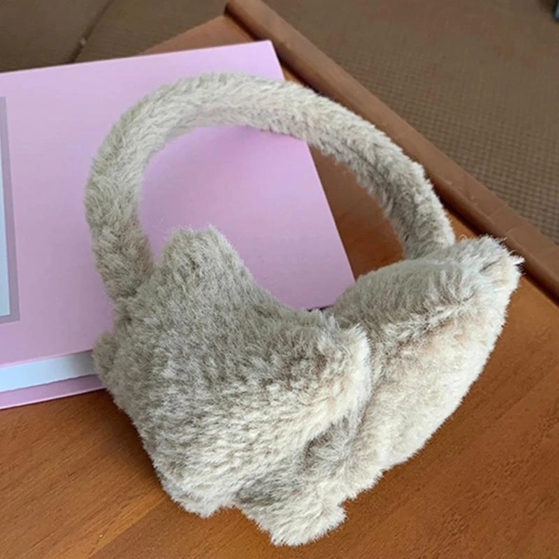 y5GC 별 모양의 플러시 귀 머프 여성 소녀 귀 워머 추운 날씨 귀 보호 모피 귀 덮개 겨울 활동
