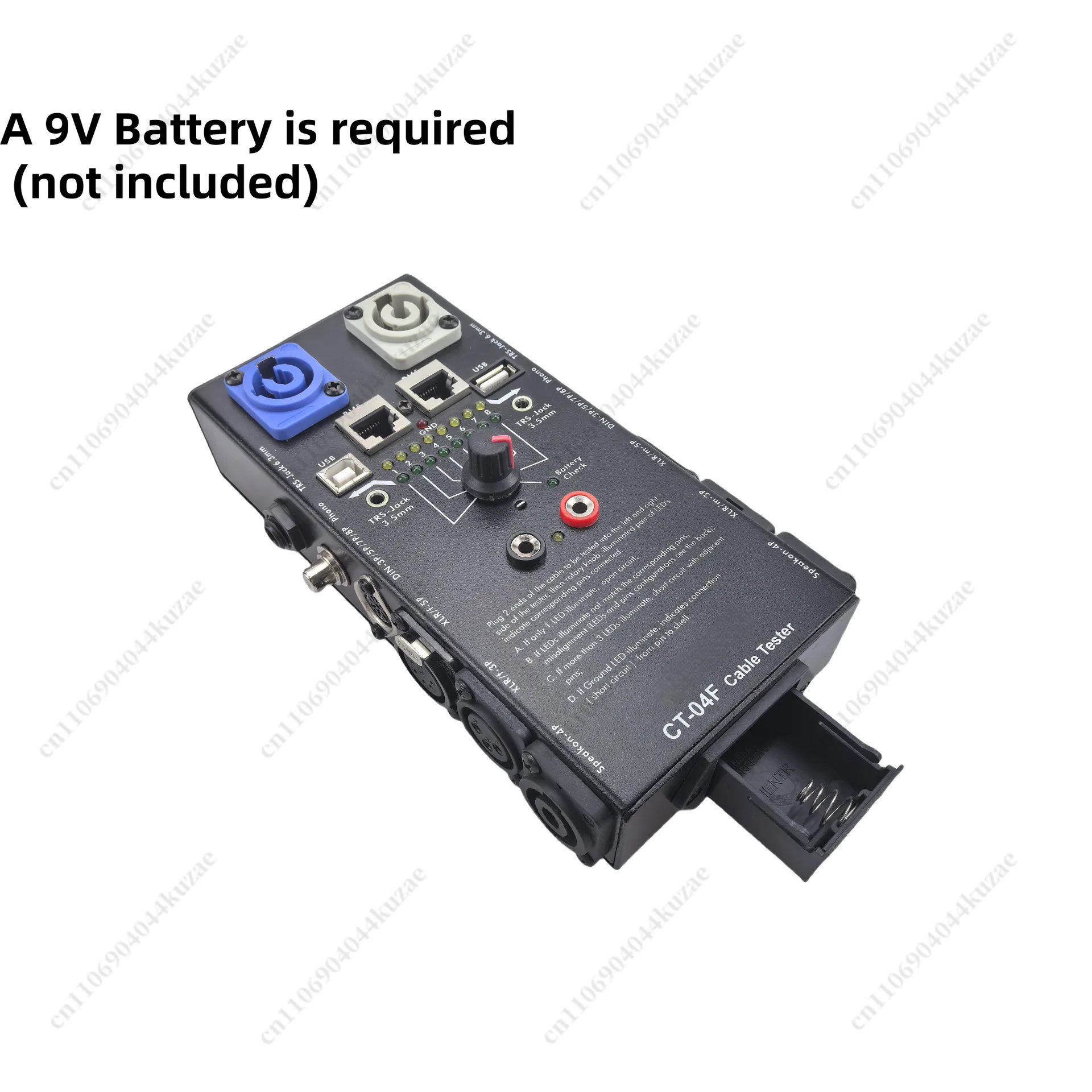 13-in-1 Multifunctional Cable Tester CT-04F, Digital Display Automatic Tester for Audio Network Cable