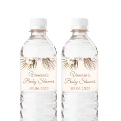 Personalized Pampas Grass Bottle Label, Baby Shower Bottle Labels, Party Decor, Bridal Shower, 20Pcs