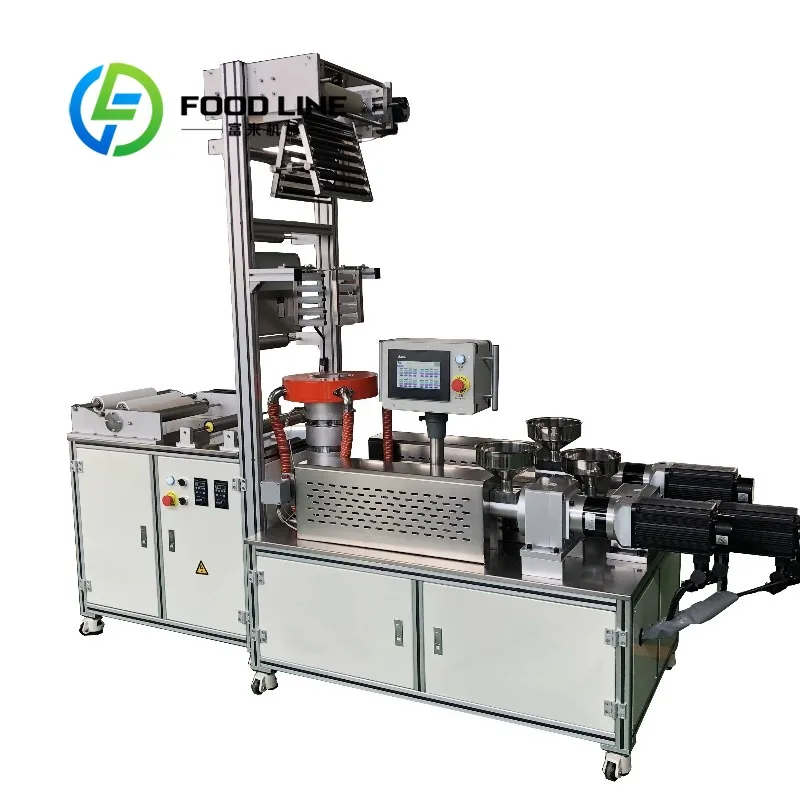 New Mini ABC Three Layer Co-Extrusion Line HDPE/LDPE/LLDP Multilayer Plastic Film Blowing Extruder Automatic Motor PP PE PVC PET