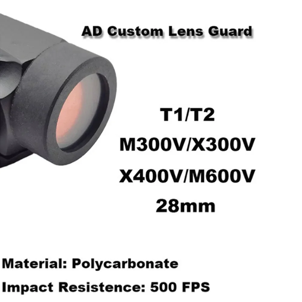 Tactical Flashlight/Red Dot Protective Cover T1/T2/X300V/X400V/SRO/MRO Riot Protection Impact Resistance for 26MM 28MM 30MM 38MM