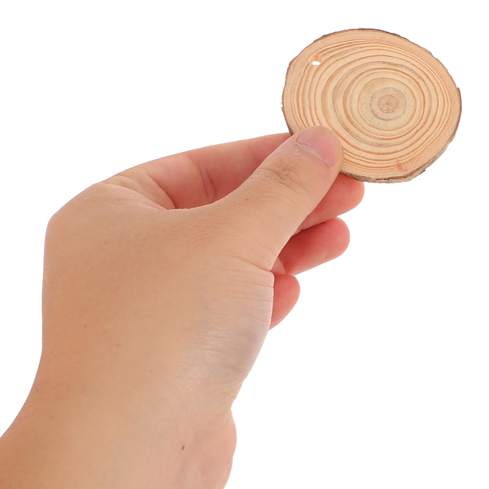 

30 pcs Unfinished Wood Rounds Natural Tree Slices With Pre-Drilled Holes Smooth For Diy Crafts Christmas Ornaments Home Decor