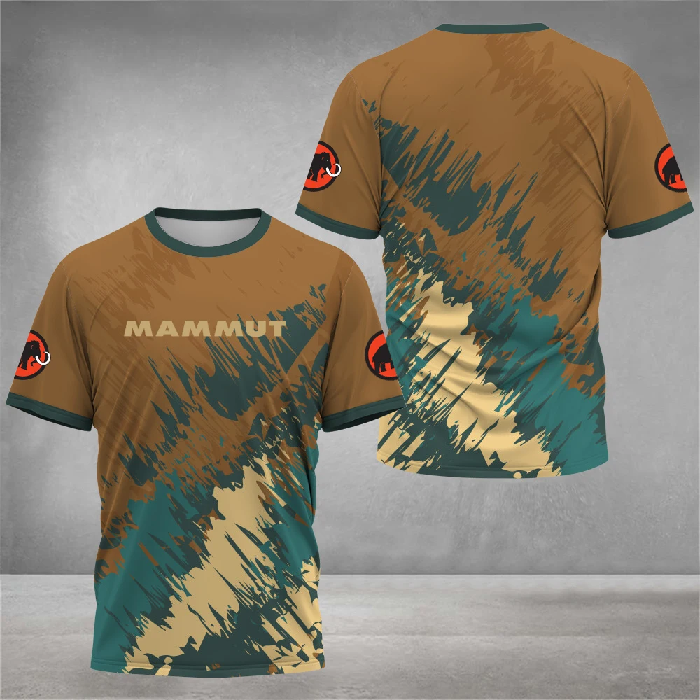 Fashionable men's short sleeved comfortable breathable summer T-shirt men's clothing 3D printed running fitness T-shirt men top