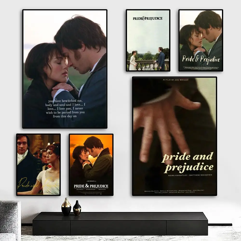 1PC P-Pride & P-Prejudice Painting Calligraphy HD Canvas Poster living room bedroom bar aesthetic