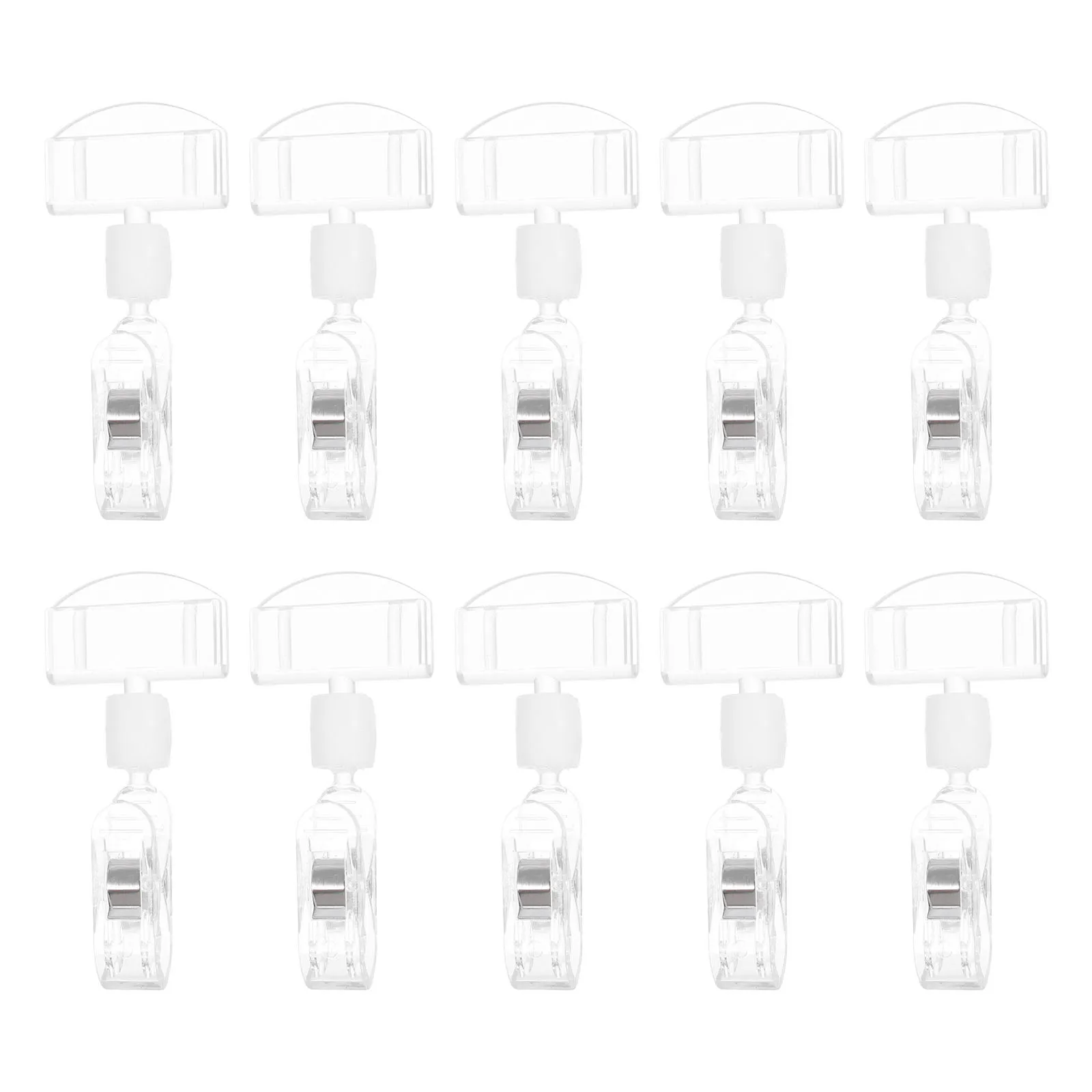 10Pcs Price Tag Clips Plastic Label Holders Sturdy Advertising Display Stand for Shop Restaurant Retail Shelf Sign Holders