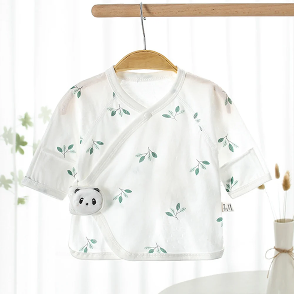 Baby Girl Tops Long Sleeve 100% Cotton Summer Floral Animal Print Thin Type Newborn Clothes Air Conditioning Baby Boy Shirts