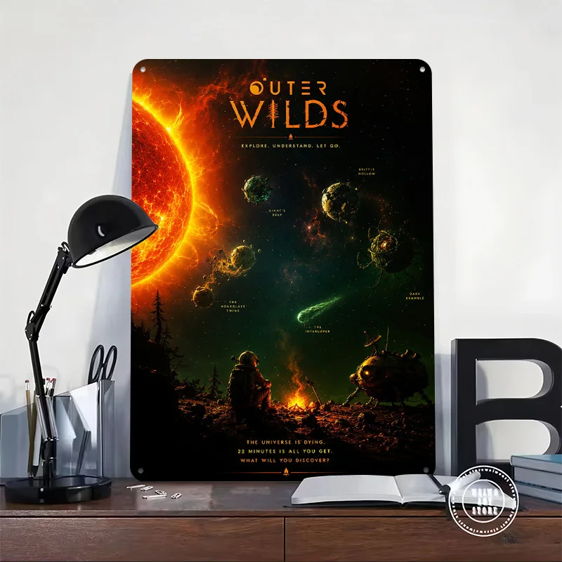 Outer Wilds Metal Poster Perfect Gift for Fans Lovers Customized Wall Art Metal Sign for Bedroom Decoration Room Vintage Decor