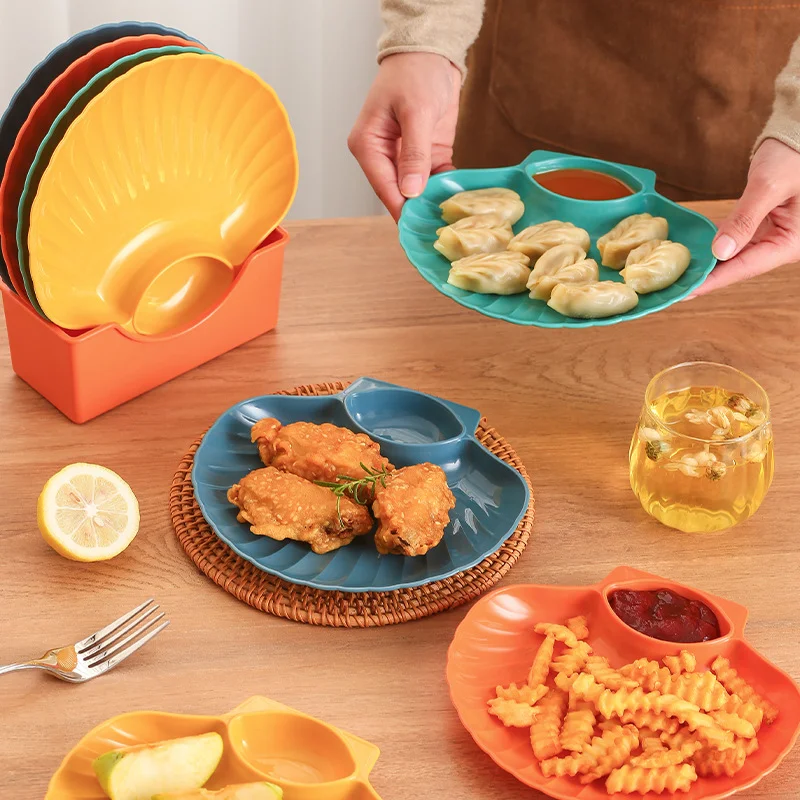 Kitchen Breakfast Snack Dip Tray Dried Fruit Tray for Household Snacks Steamed Dumpling and French Fries Sauce Plate