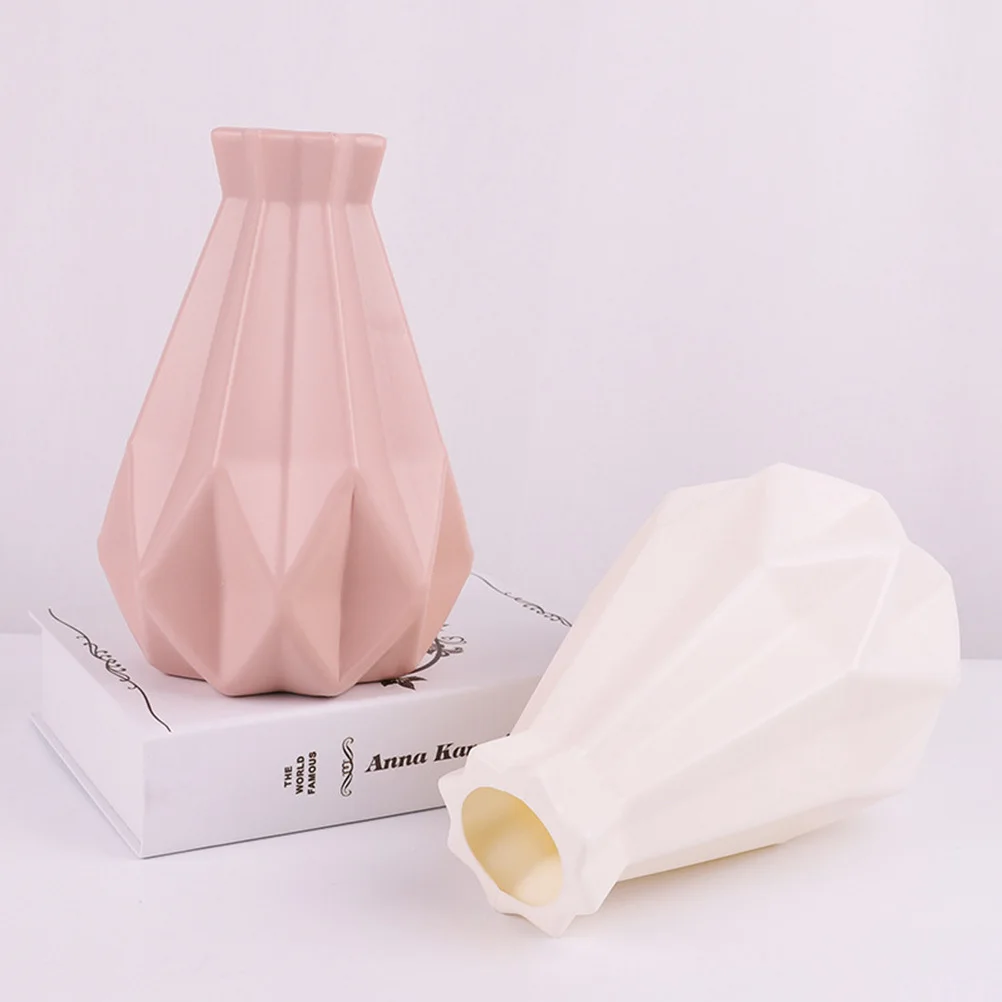 

Creative Origami Shaped Vase Modern Geometric Design Premium Plastic Decorative Vase For Home Hotel Cafe Ornament Dry Flowers