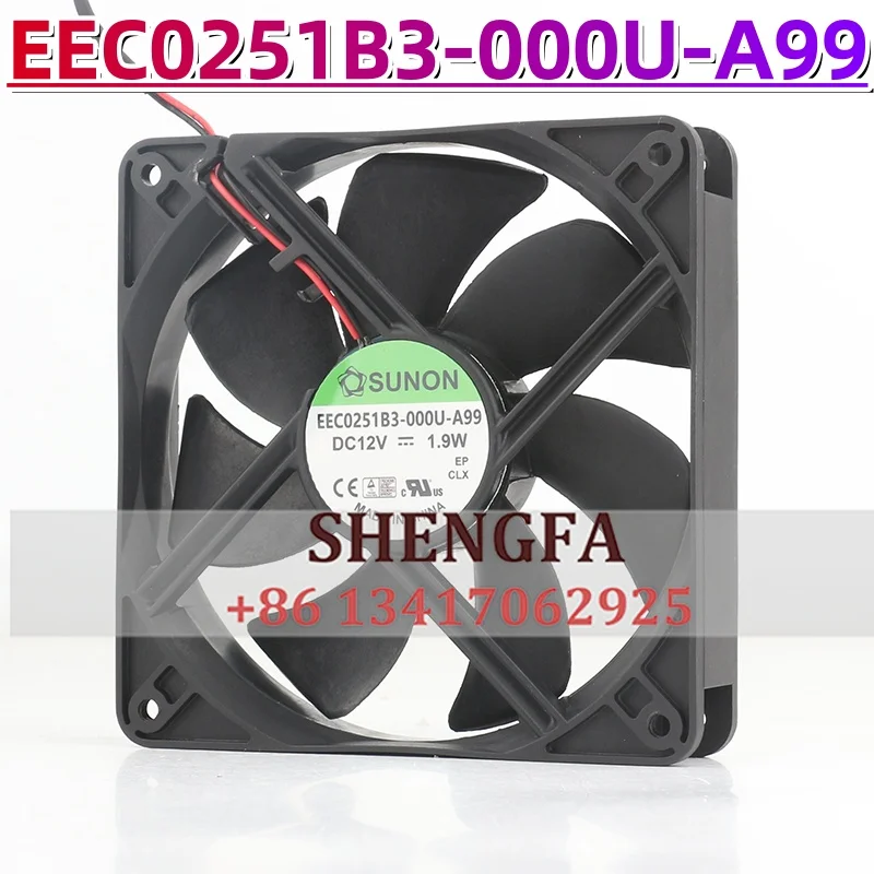 cooling fan Original and brand-new SUNON EEC0251B3-000U-A99 12V 1.9W 12025 2-wire Quiet Frequency Converter